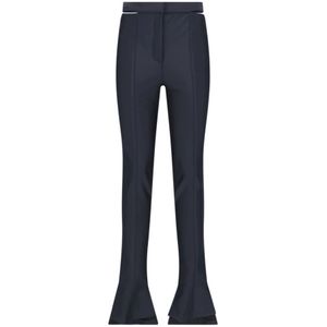 Mugler, Dames, Broeken, Zwart, Maat: L Polyamide,