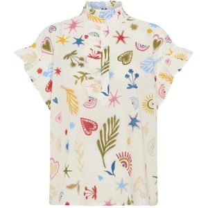 Saint Tropez, Dames, Blouses & Shirts, Veelkleurig, Maat: L Katoen,