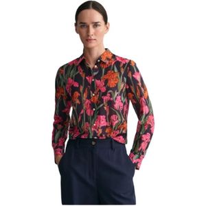 Gant, Dames, Blouses & Shirts, Veelkleurig, Maat: 3XL Katoen,