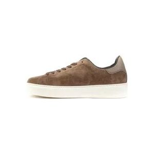 Woolrich Klieke Court Suède Sneakers voor Heren , Beige , Heren , Maat: 40 EU