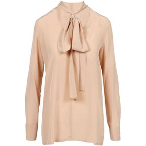 Sportmax, Dames, Blouses & Shirts, Roze, Maat: M Zijde,