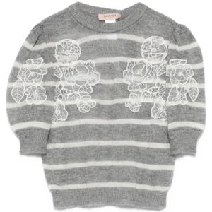 Twinset, Dames, Truien, Grijs, Maat: M