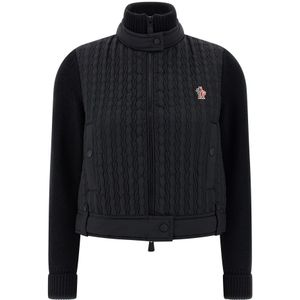 Moncler, Dames, Truien, Zwart, Maat: XS Wol,