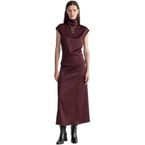 Aeron, Dames, Jurken, Rood, Maat: XS Satijn,