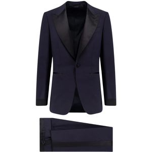 Tom Ford, Heren, Pakken, Zwart, Maat: M Wol,
