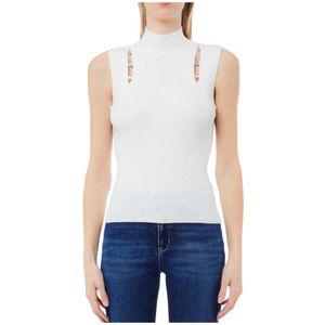 Liu Jo, Dames, Tops, Wit, Maat: XS Viscose,