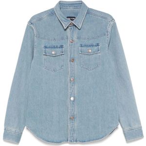 Tom Ford, Heren, Overhemden, Blauw, Maat: 2XL Denim,