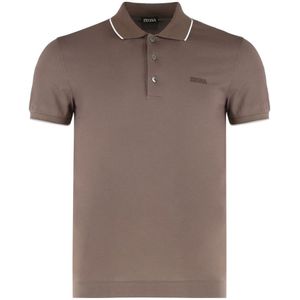 Zegna, Heren, Tops, Bruin, Maat: L Katoen,