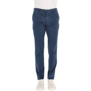 PT Torino, Heren, Broeken, Blauw, Maat: L Katoen,