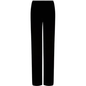 Emporio Armani, Dames, Broeken, Zwart, Maat: M Velours,