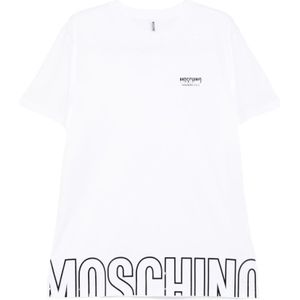Moschino, Heren, Tops, Wit, Maat: S Katoen,