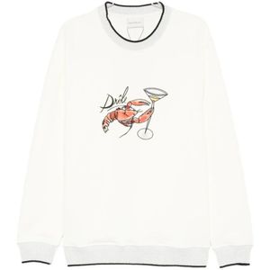 Drole de Monsieur, Heren, Truien, Wit, Maat: XL Katoen,