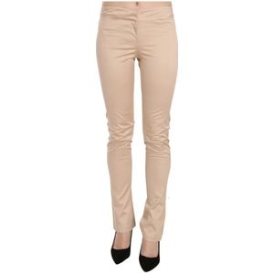 Just Cavalli, Dames, Broeken, Beige, Maat: 2XS Katoen,