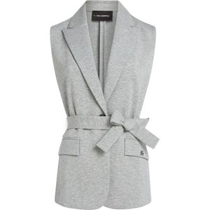 Karl Lagerfeld, Dames, Jassen, Grijs, Maat: S Katoen,