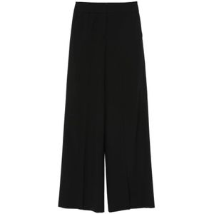 Peserico, Dames, Broeken, Zwart, Maat: L
