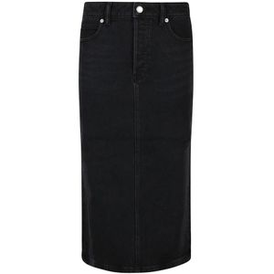 Alexander Wang, Dames, Rokken, Zwart, Maat: W28 Denim,