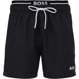 Hugo, Heren, Badkleding, Zwart, Maat: XL Poliester,