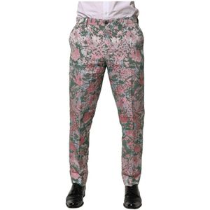 Dolce & Gabbana - Tapered Pants - Multicolor - Floral Jacquard Jeans