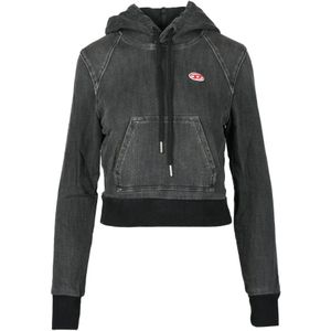 Diesel, Dames, Sweatshirts & Hoodies, Zwart, Maat: S Katoen,