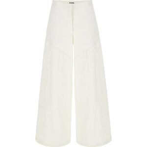 Jil Sander, Dames, Broeken, Wit, Maat: S Katoen,
