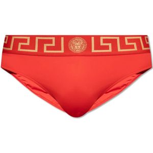 Versace, Heren, Badkleding, Rood, Maat: M Nylon,