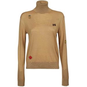 Dsquared2, Dames, Truien, Bruin, Maat: M Wol,