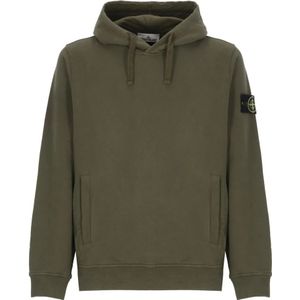 Stone Island, Heren, Sweatshirts & Hoodies, Groen, Maat: M Katoen,