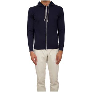 Eleventy, Heren, Sweatshirts & Hoodies, Blauw, Maat: L Zijde,