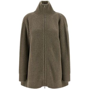 MM6 Maison Margiela, Dames, Truien, Beige, Maat: M Wol,