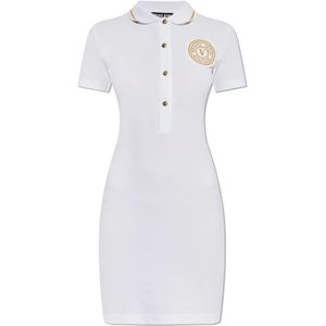Versace Jeans Couture, Dames, Jurken, Wit, Maat: L Katoen,