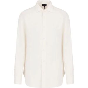 Emporio Armani, Heren, Overhemden, Wit, Maat: XS