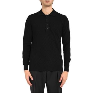 Paolo Pecora, Heren, Truien, Zwart, Maat: M Wol,