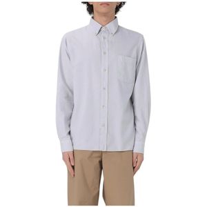 Eleventy, Heren, Overhemden, Grijs, Maat: XL Katoen,