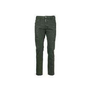 Dsquared2 Denim Broek Slim Fit Jeans , Green , Heren , Maat: XS