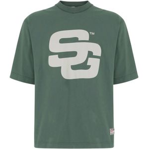 Summit Games, Heren, Tops, Groen, Maat: S Katoen,