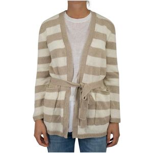 Max Mara, Dames, Truien, Beige, Maat: M Linnen,