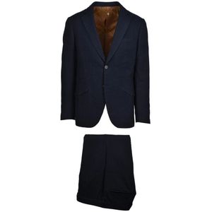 Maurizio Miri, Heren, Pakken, Blauw, Maat: L Wol,