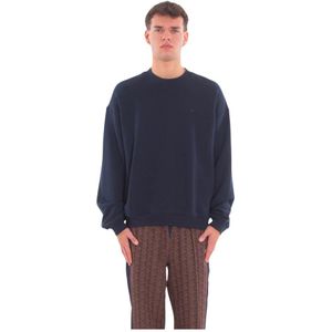 Lacoste, Heren, Sweatshirts & Hoodies, Blauw, Maat: M Fleece,