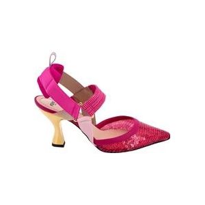 Fendi Micromesh Slingback Pumps , Pink , Dames , Maat: 36 1/2 EU