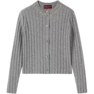 Gucci, Dames, Truien, Grijs, Maat: S Wol,