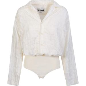 Sunnei, Dames, Tops, Wit, Maat: M Polyamide,