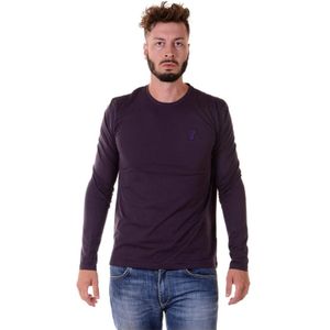 Versace, Heren, Tops, Paars, Maat: S Katoen,