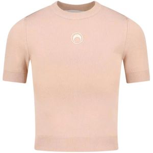 Marine Serre, Dames, Truien, Beige, Maat: M