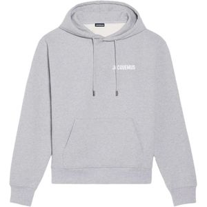 Jacquemus, Heren, Sweatshirts & Hoodies, Grijs, Maat: 2XL