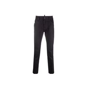 Dsquared2 Zwarte Bull Regular Fit Jeans , Black , Heren , Maat: 2XS