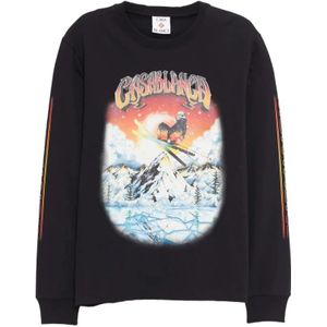 Casablanca, Heren, Sweatshirts & Hoodies, Zwart, Maat: L Katoen,