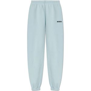 Rotate Birger Christensen, Dames, Broeken, Blauw, Maat: L Katoen,