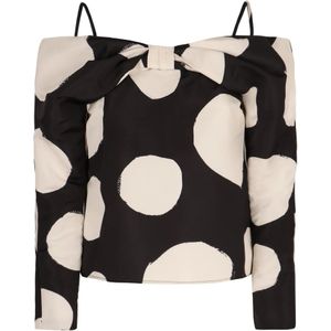 Nina Ricci, Dames, Tops, Zwart, Maat: 2XS Katoen,