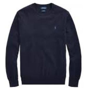 Polo Ralph Lauren - Hunter Navy - Katoenen Trui - Crewneck - Geborduurd Logo