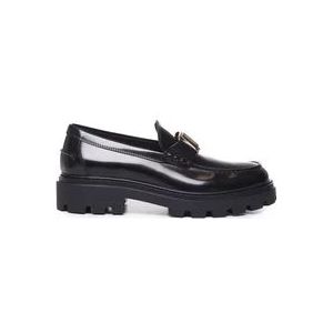Tod's Zwarte platte schoenen met 98% katoen , Black , Heren , Maat: 43 EU